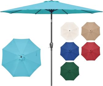9 Ft Patio Umbrella with Crank & Tilt – Outdoor Market Umbrella with UV & Water Resistant Canopy