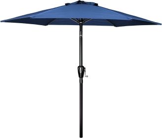 7.5 Ft Patio Umbrella with Tilt & Crank – Outdoor Market Umbrella for Table, Deck & Garden.