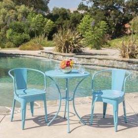 3-Piece Outdoor Bistro Set – Colmar Iron Patio Table & Chairs