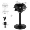 Electric BBQ Grill with Stand, Portable Double Layer Indoor/Outdoor Electric Grill for Indoor & Outdoor Use, 1600W, Black