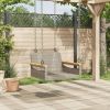 Swing Bench Gray 24.8"x24.4"x15.7" Poly Rattan