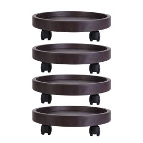 4Pcs 12.8IN Or 14IN Plant Caddy With Wheels Up to 187LBS Load Capacity Rolling Plant Stand With 4Pcs 360° Swirling Wheels For Indoor Outdoor (Option: 14In)