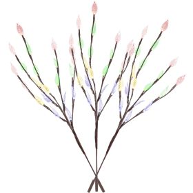 3 PCS 60 LED Solar Garden Lights Tree Branch Leaf Shape Lamp IP65 Waterproof Solar Garden Decorative Lights for Outdoor Garden Lawn Patio Decking (Option: 3Pcs60LEDSlarLight)